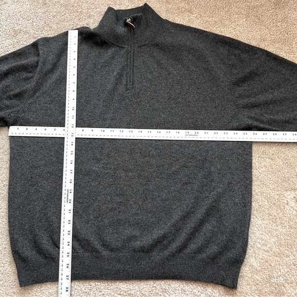 Alan Flusser Quarter Zip Cashmere Sweater - Picture 6 of 8